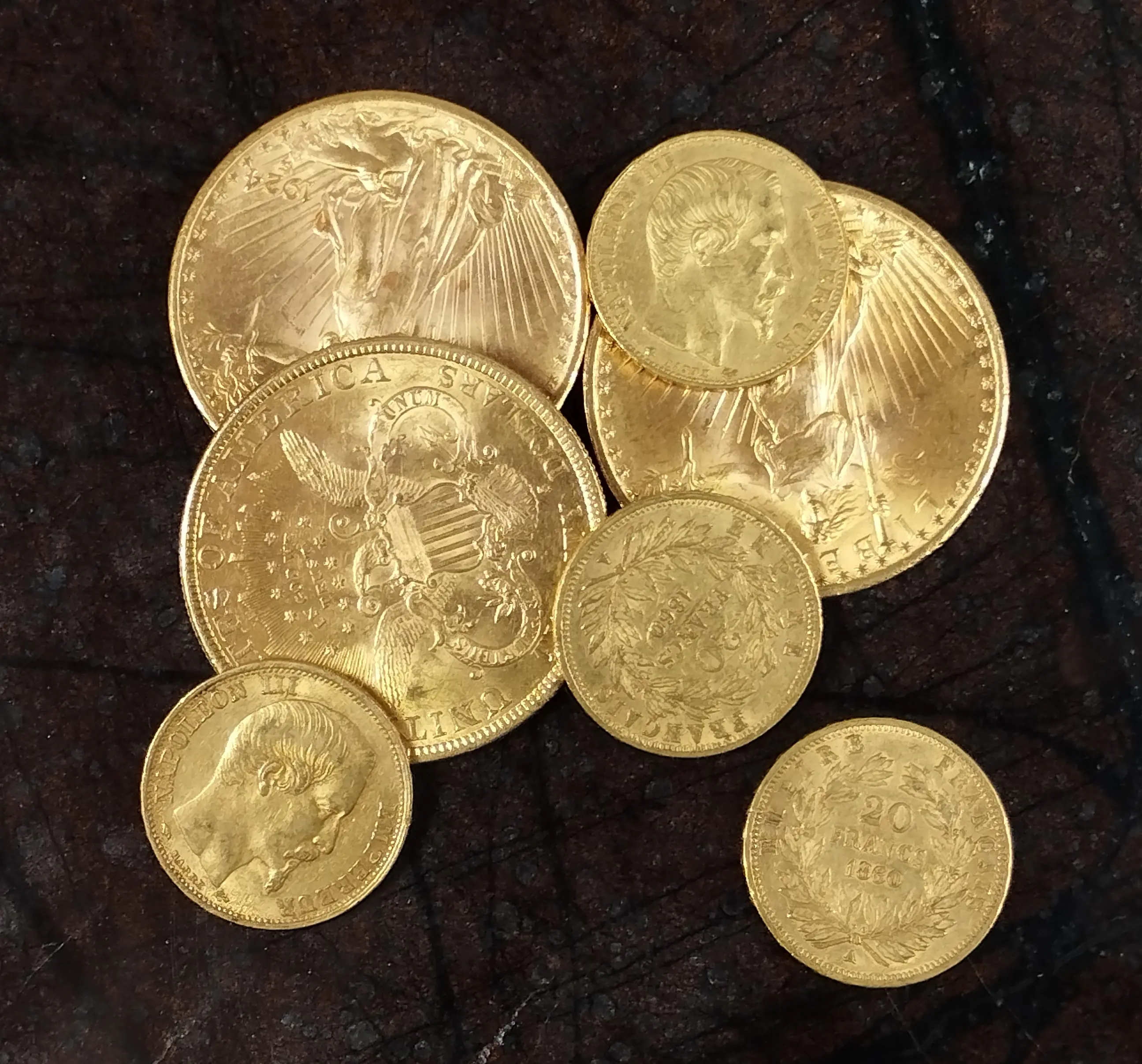 Pièces <br /> d'or et d'argent